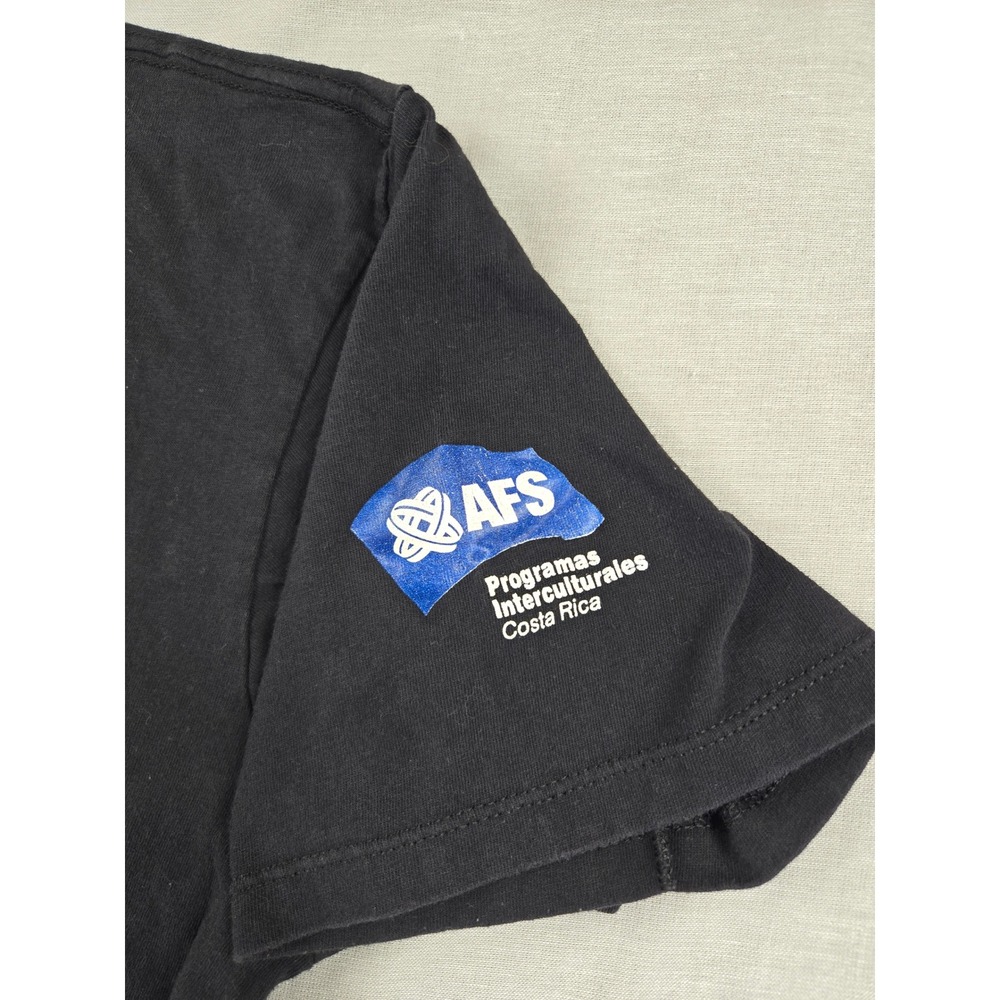 AFS Intercultural Programs World Flags Graphic T-Shirt Black Mens Medium JB - Picture 2 of 11